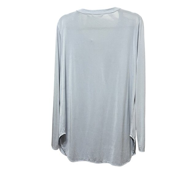 Soft Surroundings Womens XL Light Blue Modal Blend Long Sleeve Tunic Top - Picture 2 of 5
